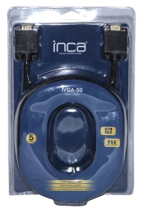 Inca Ivga-50 5mt Vga Kablo Altin Uçlu Blister KALİTELİ 5METRE VGA KABLO